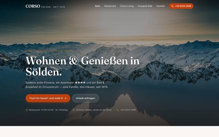 CORSO Sölden — rebuilt homepage
